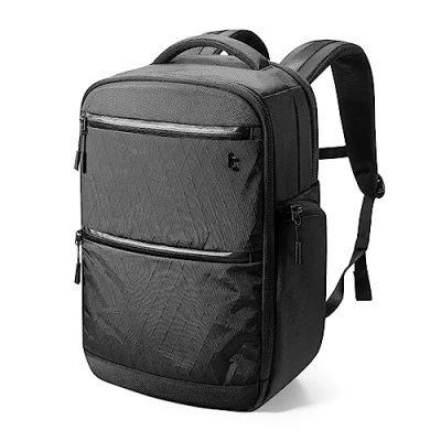 Afbeelding van tomtoc X Pac Rugzak, compacte laptoprugzak TechPack rugzak voor 16 inch MacBook Pro, dagrugzak heren, ontworpen werk, zakenreizen, reizen, zwart.