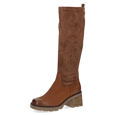 Afbeelding van Caprice Laarzen Cocgnac comb, Dames, Maat: 39, comb Leer en textiel