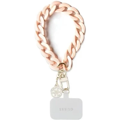 Afbeelding van Guess Big Hand Strap Universeel Telefoon Koord Universele Polsstrap Smartphone Ketting Geschikt voor alle Smartphones Roze