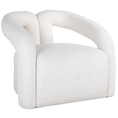 Afbeelding van Richmond Interiors Dana Wit Furry Fauteuil