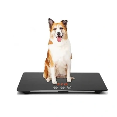 Afbeelding van Digitale weegschaal voor huisdieren, meet hond en kat met 3 weegmodi, kg, ounce, pond, 220 boeken, capaciteit nauwkeurigheid van 10 g, zwart, 65 x 40 cm