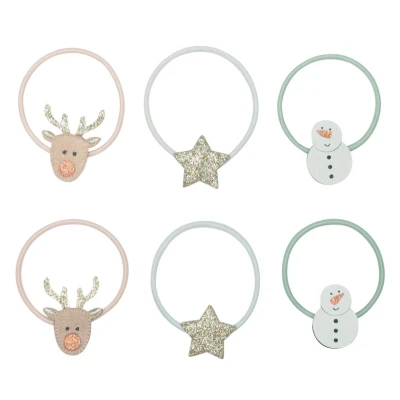 Afbeelding van Mimi &amp; lula haarelastiekjes reindeer 6st