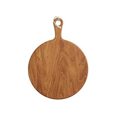 Afbeelding van KitchenCraft MasterClass Gourmet Prep &amp; Serv Rond Antipasti Serveerplateau Eikenhout 38,5 x 31,5 2,5 Centimeter Bruin