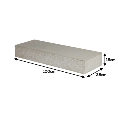 Afbeelding van Traptrede Grijs 100x35x15cm