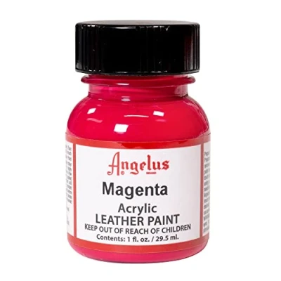 Afbeelding van Angelus Leather Acrylic Paint textielverf voor leren stoffen acrylbasis Magenta 29,5ml
