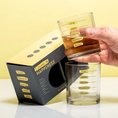 Afbeelding van Five Stages To Happiness Drankglazen (set Van 2)