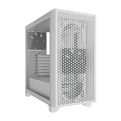 Image de CORSAIR 3000D AIRFLOW Mid tower ATX étendu panneau latéral fenêtré (verre trempé) pas d&#039;alimentation (ATX) blanc USB/Audio
