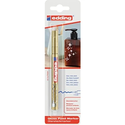 Afbeelding van Viltstift edding 751 lakmarker rond 1 2mm goud blister à stuk