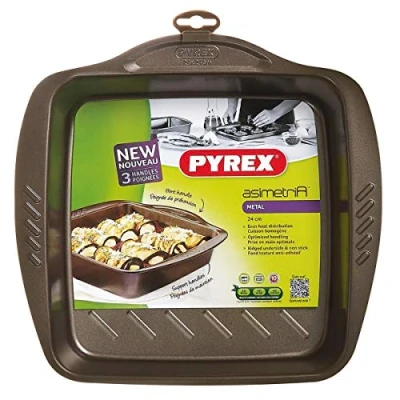 Image de Plat à four carré Asimetria 24 x cm Pyrex Marron Métal