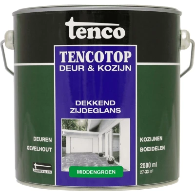 Afbeelding van Tencotop Deur &amp; Kozijn Dekkend Zijdeglans Middengroen 2,5 L