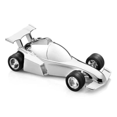 Afbeelding van Zilverstad Raceauto Spaarpot 5 Cm Zilver