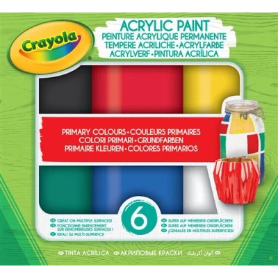 Image de Kit créatif Crayola Acrylic Paint Couleurs primaires