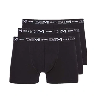Image de DIM Homme Coton Stretch Respirant Maintien Optimal x3 Boxer, Noir, L