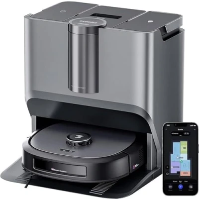 Afbeelding van Eureka J20 Robotstofzuiger met cartografie, 8000 Pa rupsbezem, 3D obstakeldetectie, zelfreinigend station 45 C, drogen aan de hete lucht, 6000 mAh, bediening