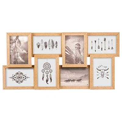 Afbeelding van Atmosphera Collage Fotolijst 8 foto&#039;s hout 57 x 28 cm