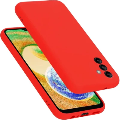 Afbeelding van Cadorabo Hoesje geschikt voor Samsung Galaxy A04s in LIQUID ROOD Beschermhoes gemaakt van flexibel TPU silicone Case Cover