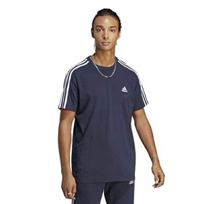 Afbeelding van adidas Sportswear Essentials 3STRIPES Tshirt print Legend ink white, Heren, Maat: Medium, white