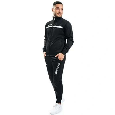Afbeelding van Givova, Givova One Full Zip trainingspak, zwart/wit, XL