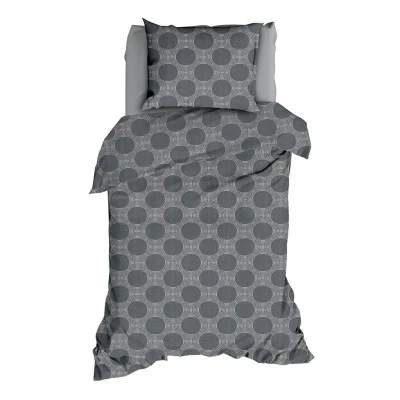 Afbeelding van Satin d&#039;Or Rivolta Dekbedovertrek Eenpersoons 140x200/220 cm Antracite