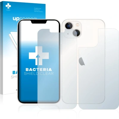 Afbeelding van upscreen Screenprotector voor Apple iPhone 13 (Voor+Achter) Folie Beschermfolie transparant antibacterieel