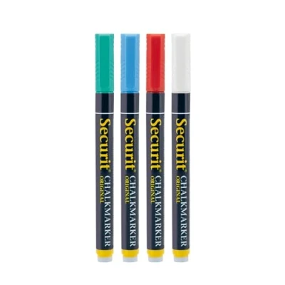Afbeelding van Securit wisbare krijtstiften 2mm assorti (4 stuks)