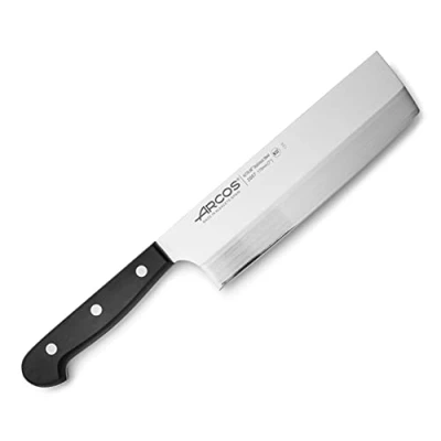 Afbeelding van Arcos Universele serie Usuba Japans mes lemmet van roestvrij staal nitrum 175 mm handvat polyoxymethyleen (pomp) kleur zwart