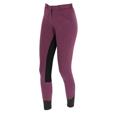 Image de Covalliero Pantalon d&#039;équitation économique pour enfant, couleur mûre, taille 140