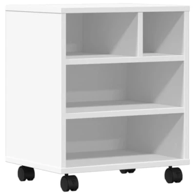 Afbeelding van Printerkastje met wielen 41x32x48 cm wit