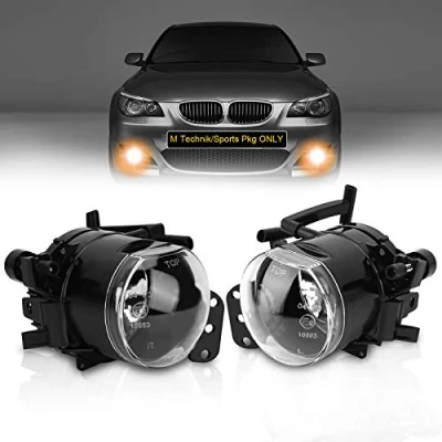 Afbeelding van TangMiGe mistlampen compatibel met BMW E60 E61, Serie 5, 07/2003 09/2010, alleen geschikt voor M Tech Pack / Sport bumper, 1 paar (helder)