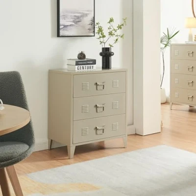 Afbeelding van Ladekast Hämeenlinna commode met lades 72x60x40 cm camel [en.casa]