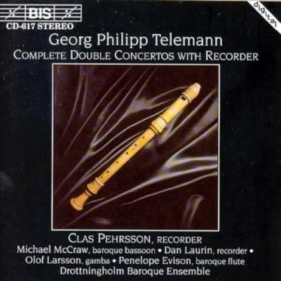 Afbeelding van Clas Pehrsson, Michael McCraw, Drottningholm Baroque Ensemble Telemann: Complete Double Concertos With Recorder (CD)