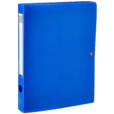 Image de Boîte Exacompta de Classement à pression Dos 100mm Polypro Bleu