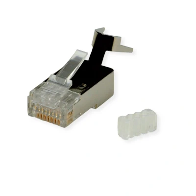 Afbeelding van ROLINE 21.17.3063 Modular Plug afgeschermd, cat. 6 (Class E) voor massieve draad, 10 stuks Stekker, recht Transparant stuk(s)