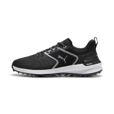 Afbeelding van Puma Golf Ignite Innovate Golfschoenen, Heren, Maat: 44, Black white Textiel/ synthetisch