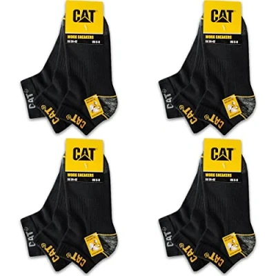 Afbeelding van CAT Erpillar Work werksokken voor werksneakers, maat 39 50, 12 paar, paar zwart