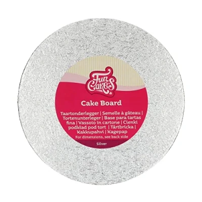 Afbeelding van FunCakes Cake Board Rond Zilver Ø17,5 cm Taartonderlegger Taartkarton