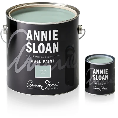 Afbeelding van Annie Sloan Muurverf Vergrijsd zachtblauw Upstate Blue 2500ml / Blauw