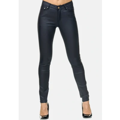 Afbeelding van Elara Chunkyrayan damesjeans met hoge taille, skinny, Donkerblauw