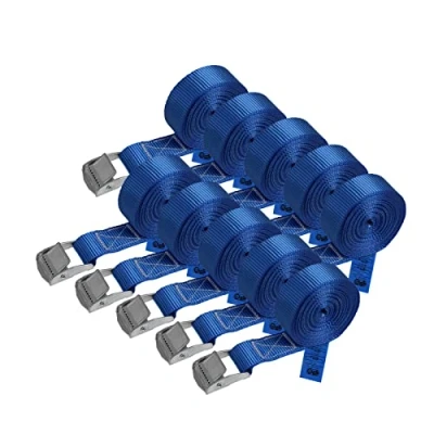 Afbeelding van Klauwriem, spanriem, bevestigingsriem blauw 2,5 m, 4 6 m verschillende hoeveelheden, maximale belasting 250 kg, DIN EN 12195 2, 10 stuks tot cm x