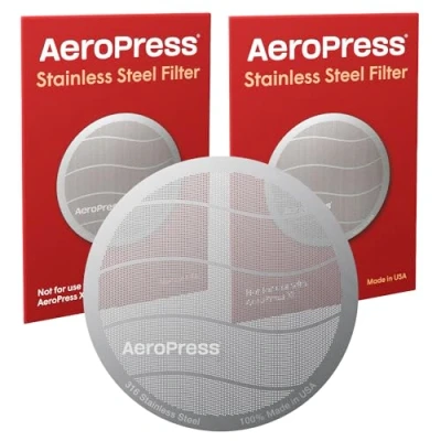 Afbeelding van AeroPress Set van 2 herbruikbare roestvrijstalen filters voor Original en Go koffiezetapparaten
