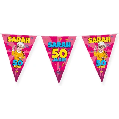 Afbeelding van Slinger 50 jaar Sarah Cartoon 10mtr