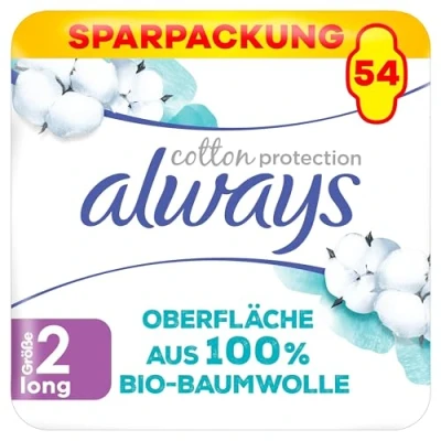 Afbeelding van Always Maandverband Bio Cotton Long 54 stuks