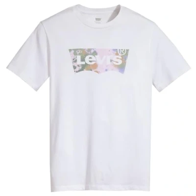 Image de Levi&#039;s Homme T shirt Graphic Crewneck Tee, Batwing Paint Splatter White+, XS