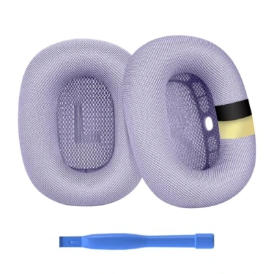 Afbeelding van Vervangende Oorkussens voor AirPods Max Hoofdtelefoon van MMOBIEL Premium Mesh Fabric Koptelefoon met Siliconen Laag Noise Isolation Earpads Paars