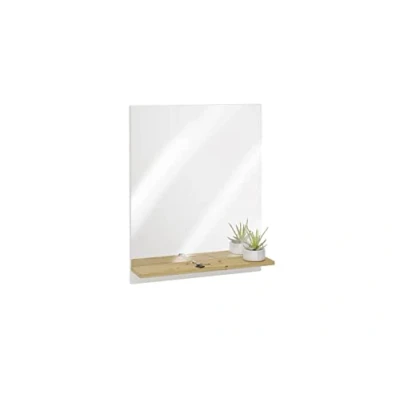 Afbeelding van Wandspiegel met schap 54,5x13,5x67,5 cm artisan eiken
