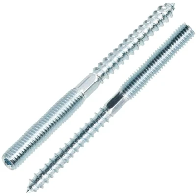 Afbeelding van AERZETIX C75876 12 stuks dubbele schroefdraadschroeven M8 x 100 mm schroefdraadbouten staal