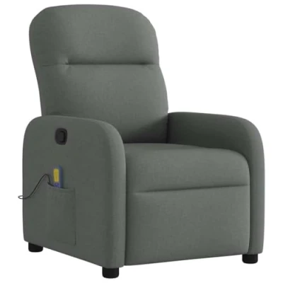 Afbeelding van vidaXL Massagestoel verstelbaar stof donkergrijs4015587