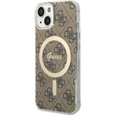 Afbeelding van Guess 4G MagSafe Compatible Back Case Apple iPhone 14 Plus (6.7&quot;) Bruin