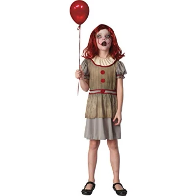 Afbeelding van Ciao Horror Griezelige Clown Kostuum Meisje 7 10 jaar Verkleedkleding, Veelkleurig, 16073.7