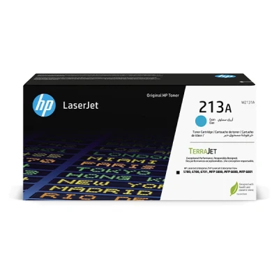 Image de Cartouche De Toner Hp 213A Cyan Authentique (W2131A) Pour Laserjet Enterprise 5700 / 6700 Mfp 5800 6800 /6801